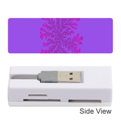 Dendron Diffusion Aggregation Flower Floral Leaf Red Purple Memory Card Reader (stick)  by Mariart