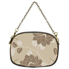 Flower Floral Grey Rose Leaf Chain Purses (two Sides)  by Mariart