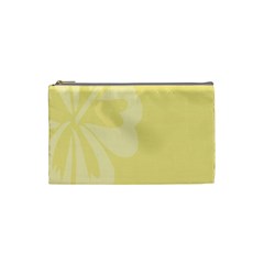 Hibiscus Custard Yellow Cosmetic Bag (small)  by Mariart