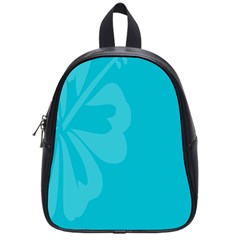 Hibiscus Sakura Scuba Blue School Bags (small)  by Mariart