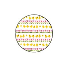 Easter - Chick And Tulips Hat Clip Ball Marker (4 Pack) by Valentinaart