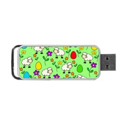 Easter Lamb Portable Usb Flash (one Side) by Valentinaart