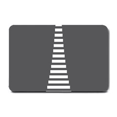 Minimalist Stairs White Grey Small Doormat  by Mariart