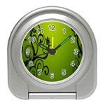 Illustration Wallpaper Barbusak Leaf Green Travel Alarm Clocks Front