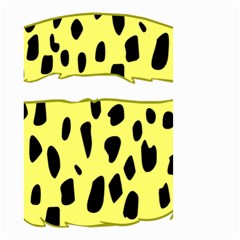 Leopard Polka Dot Yellow Black Small Garden Flag (two Sides) by Mariart