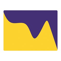 Purple Yellow Wave Double Sided Flano Blanket (mini)  by Mariart