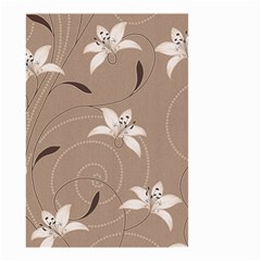 Star Flower Floral Grey Leaf Small Garden Flag (two Sides) by Mariart