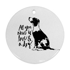 Dog Person Round Ornament (two Sides) by Valentinaart