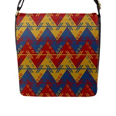 Aztec Traditional Ethnic Pattern Flap Messenger Bag (l)  by Nexatart