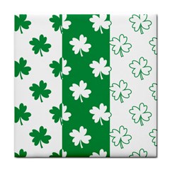 Flower Green Shamrock White Face Towel by Mariart