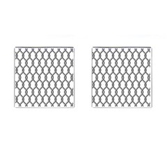 Iron Wire Black White Cufflinks (square) by Mariart