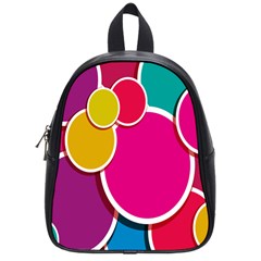 Paint Circle Red Pink Yellow Blue Green Polka School Bags (small)  by Mariart