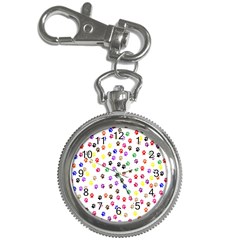 Paw Prints Dog Cat Color Rainbow Animals Key Chain Watches by Mariart
