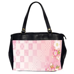 Sakura Flower Floral Pink Star Plaid Wave Chevron Office Handbags (2 Sides)  by Mariart