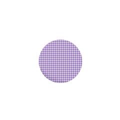 Plaid Purple White Line 1  Mini Buttons by Mariart