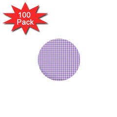 Plaid Purple White Line 1  Mini Buttons (100 Pack)  by Mariart