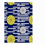 Sunflower Line Blue Yellpw Small Garden Flag (Two Sides) Front