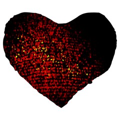 Red Particles Background Large 19  Premium Flano Heart Shape Cushions by Nexatart