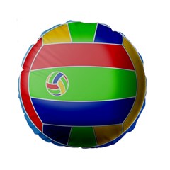 Balloon Volleyball Ball Sport Standard 15  Premium Round Cushions by Nexatart