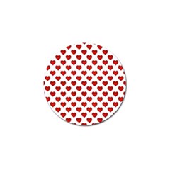 Emoji Heart Shape Drawing Pattern Golf Ball Marker by dflcprints