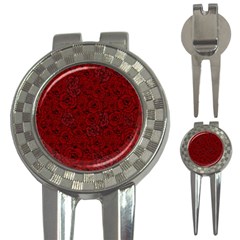 Red Roses Field 3-in-1 Golf Divots by designworld65