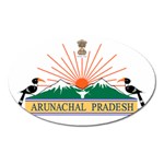 Seal of Indian State of Arunachal Pradesh  Oval Magnet Front