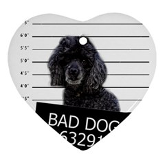 Bad Dog Heart Ornament (two Sides) by Valentinaart