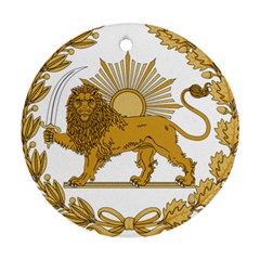 Lion & Sun Emblem Of Persia (iran) Round Ornament (two Sides) by abbeyz71