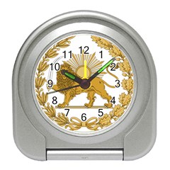 Lion & Sun Emblem Of Persia (iran) Travel Alarm Clocks by abbeyz71