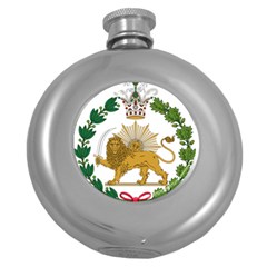 Imperial Coat Of Arms Of Persia (iran), 1907-1925 Round Hip Flask (5 Oz) by abbeyz71