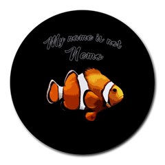 Clown Fish Round Mousepads by Valentinaart