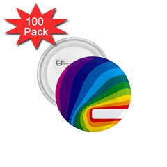 Circle Rainbow Color Hole Rasta Waves 1 75  Buttons (100 Pack)  by Mariart