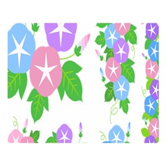 Flower Floral Star Purple Pink Blue Leaf Double Sided Flano Blanket (large)  by Mariart