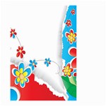 Flower Floral Papper Butterfly Star Sunflower Red Blue Green Leaf Small Garden Flag (Two Sides) Back
