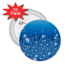 Water Bubble Blue Foam 2 25  Buttons (10 Pack)  by Mariart