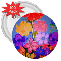 Spring Pastels 3  Buttons (100 Pack)  by dawnsiegler
