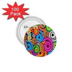 Circle Round Hole Rainbow 1 75  Buttons (100 Pack)  by Mariart