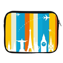 Eiffel Tower Monument Statue Of Liberty Apple Ipad 2/3/4 Zipper Cases by Mariart