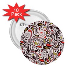 Colorful Abstract Floral Background 2 25  Buttons (10 Pack)  by TastefulDesigns