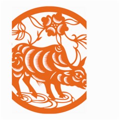 Chinese Zodiac Cow Star Orange Small Garden Flag (two Sides) by Mariart
