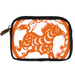 Chinese Zodiac Horoscope Horse Zhorse Star Orangeicon Digital Camera Cases by Mariart