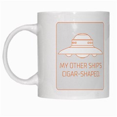 My Other Ship s Cigar-shaped White Mugs by RakeClag