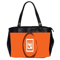 Circles Orange Office Handbags (2 Sides)  by Mariart