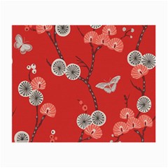 Dandelions Red Butterfly Flower Floral Small Glasses Cloth by Mariart
