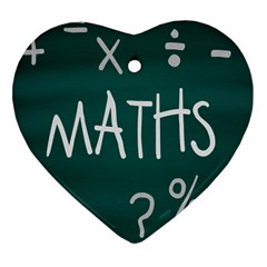 Maths School Multiplication Additional Shares Ornament (heart) by Mariart
