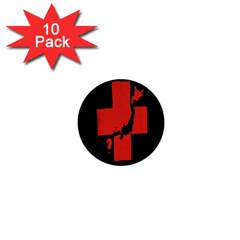 Sign Health Red Black 1  Mini Buttons (10 Pack)  by Mariart