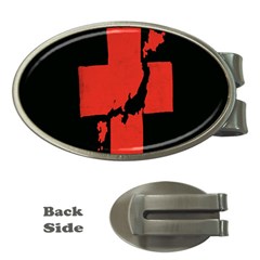 Sign Health Red Black Money Clips (oval)  by Mariart