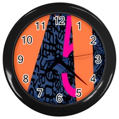 Recursive Reality Number Wall Clocks (black) by Mariart