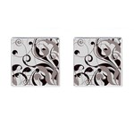 Floral pattern Cufflinks (Square) Front(Pair)