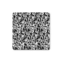 Deskjet Ink Splatter Black Spot Square Magnet by Mariart